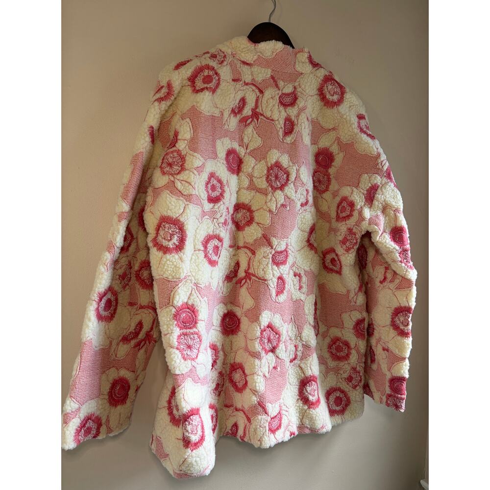 Sezane Nael Oversized Ecru Rosewood Jacket Coat French Casual Size 8 NWT - Picture 8 of 11